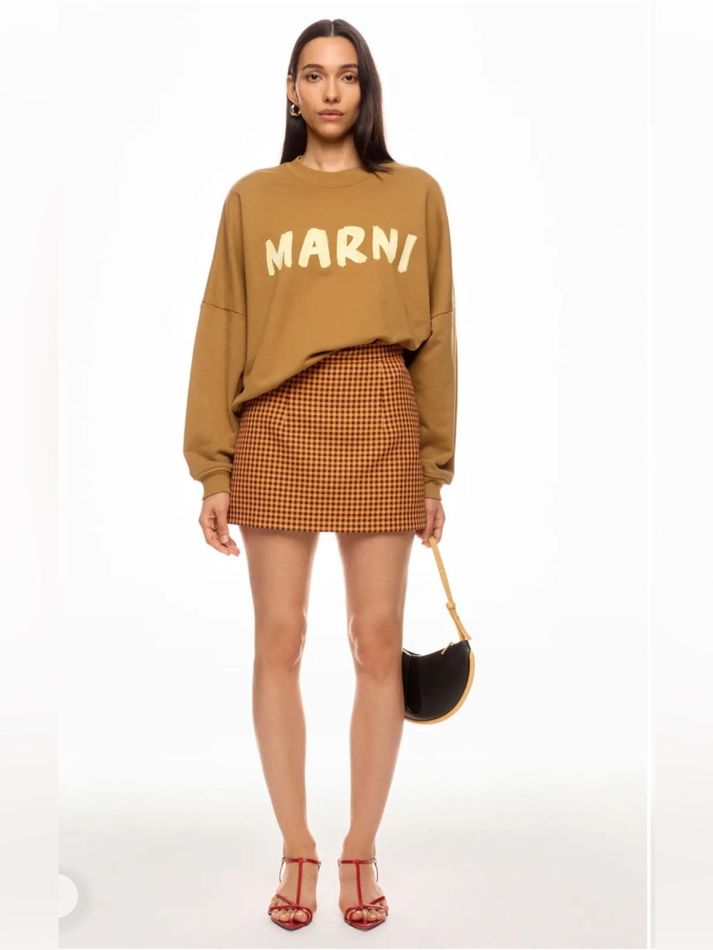 Marni brown logo Sweatshirt size IT 42 US-Medium #Marni sweatshirt
